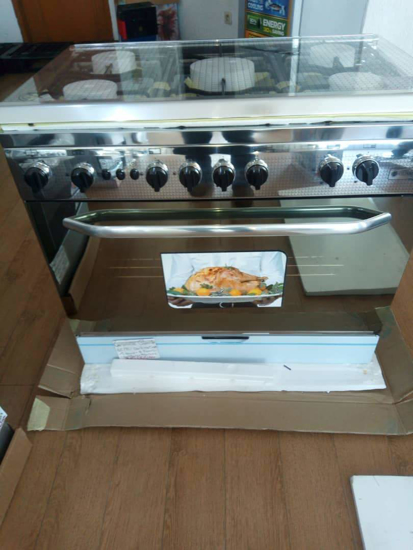 Image sur Cuisinière à gaz GLAMSTAR - 60*90 - 5 foyers - Gris - 06 Mois garantis