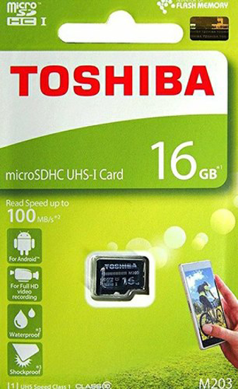 MicroSDHC Carte Mémoire Toshiba 16Go