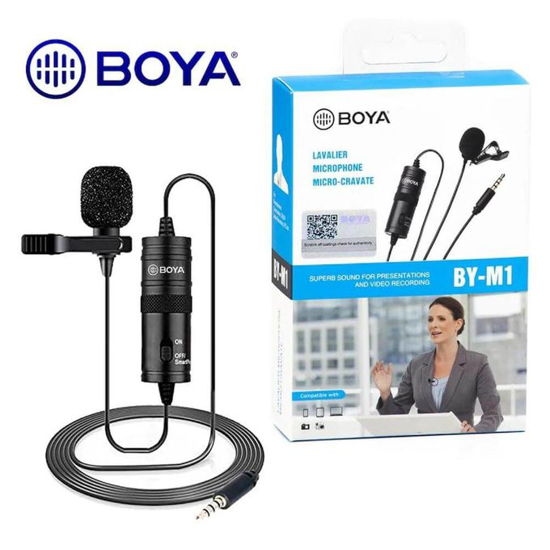 Image sur Microcravate Boya Microphone Avec Fil Pour Camera Et Smartphone BOYA BY-M1-6m - Noir