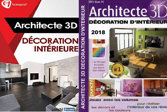 Image sur DVD LOGICIEL ARCHITECTE 3D 2018 DECORATION INTERIEUR V20