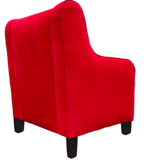 Image sur Canapé + Pouf Luxueux de salon en Velour -  Rouge