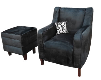 Agrandir l'image de Canapé + Sofa Luxueux en velour - Bleu Nuit Image de Canapé + Sofa Luxueux en velour - Bleu Nuit