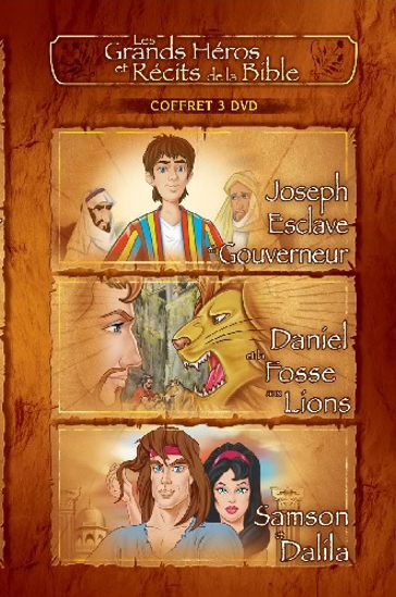 Image sur DVD dessins animés - Les grands héros et récits de la bible (Joseph, Daniel, Samson ) 126 minutes