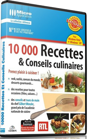 Image sur DVD Logiciel - 10.000 recettes et conseils culinaires (Micro-application)