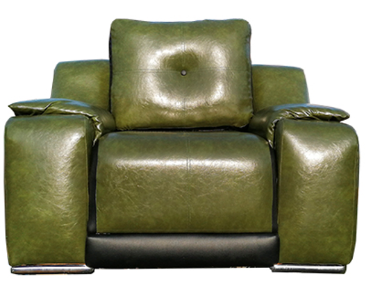 Image sur Salon Complet Moderne en Cuir Norvégien - 06 Places - Vert Olive