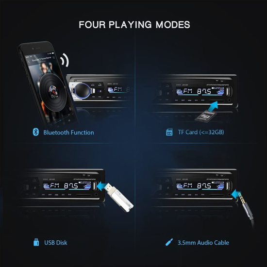 Image sur Lecteur de voiture Bluetooth Auto USB Radio SD - AUX-IN - FM stéréo MP3