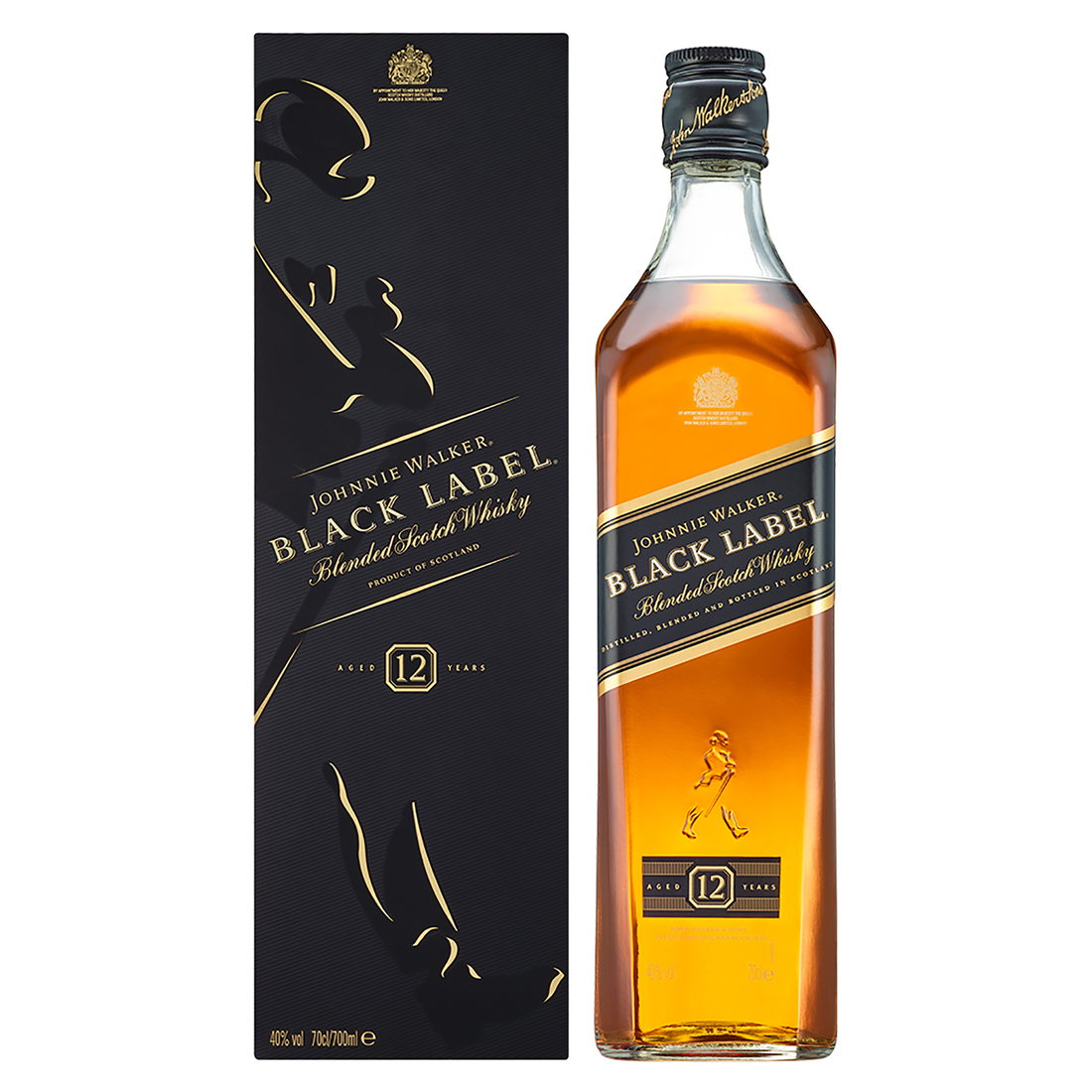 Johnnie Walker Black Label 75cl 40 + une (01) bouteille de jus