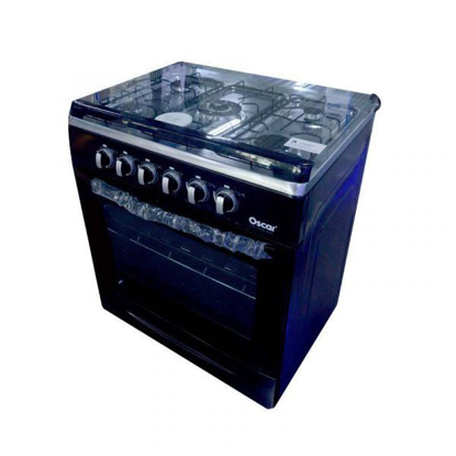 Cuisinière à gaz Oscar - 5 Foyers - 60X76cm - noir et argent - 12 mois garantis Cuisinière à gaz Oscar - 5 Foyers - 60X76cm - noir et argent - 12 mois garantis - iziway Cameroun