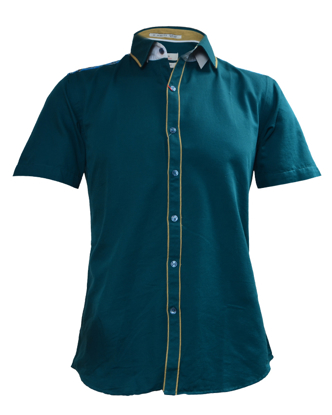 Agrandir l'image de Chemise B.Jones - Authentique - Courte Manche - Vert Turquois Image de Chemise B.Jones - Authentique - Courte Manche - Vert Turquois