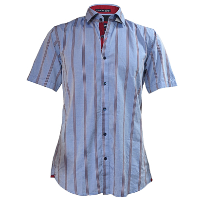 Agrandir l'image de Chemise B.Jones - Authentique - Longue Manche - Bleu Ciel Et Bordeaux Image de Chemise B.Jones - Authentique - Longue Manche - Bleu Ciel Et Bordeaux