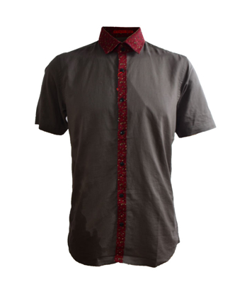 Agrandir l'image de Chemise B.Jones - Authentique - Courte Manche - Gris Charleston & Bordeaux Image de Chemise B.Jones - Authentique - Courte Manche - Gris Charleston & Bordeaux