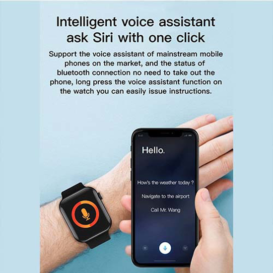 Image sur T500 montre intelligente connctée Bluetooth appel lecteur de musique 44 MM pour Apple IOS Android taux de téléphone moniteur pk IWO 12-Rose