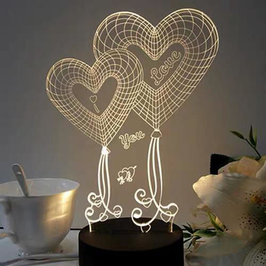 Image sur Veilleuse Romantique  3D - Lumière Led - Love You