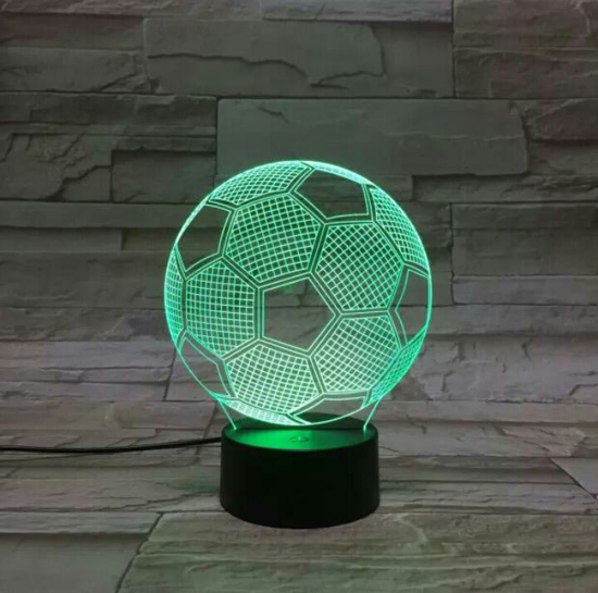 Image sur Veilleuse Romantique  3D - Lumière Led - Football