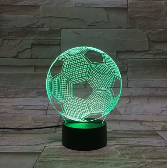 Image sur Veilleuse Romantique  3D - Lumière Led - Football