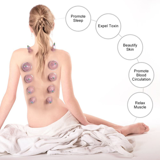 Image sur 12 Pcs Ensemble de thérapie de massage par ventouses chinoises