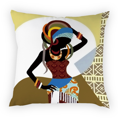 Image de Housses De Coussins Motifs Africains - 45 * 45 Cm - Multicolore