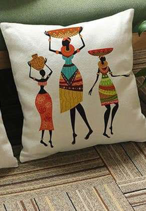 Image de Housse De Coussin  Motifs  Africains - 45*45 Cm - Multicolore