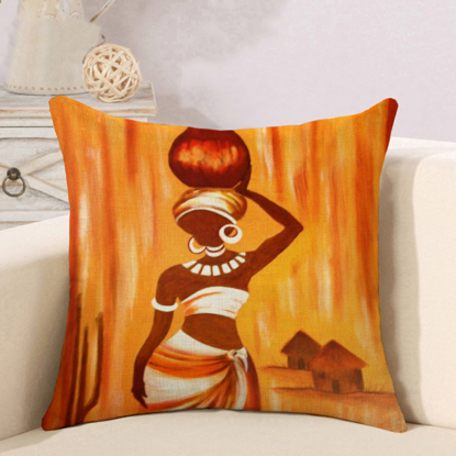 Image de Housses De Coussins Motifs Africains - 45 * 45 Cm - Multicolore