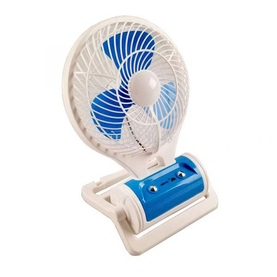 Image sur Mini ventilateur Rechargeable JR 5588- Blanc/Bleu