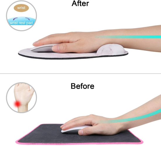 Repose-poignet Ergonomique En Caoutchouc - Pour Clavier Et Souris - Anti-dérapant Et Confortable