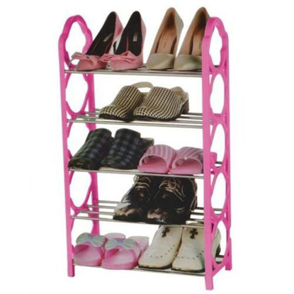 Image de Range-Chaussures démontable - 5 Niveaux - Rose