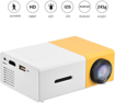 Image sur Mini projecteur -  Full HD 1080P - LED Multimédia avec USB - Blanc, Orange