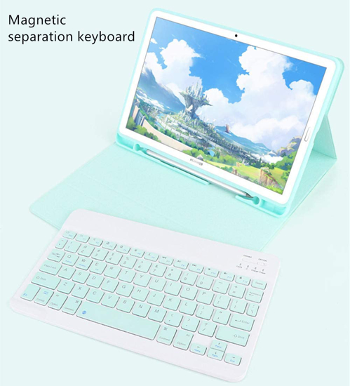 Image sur clavier bluetooth sans fil rechargeable -green