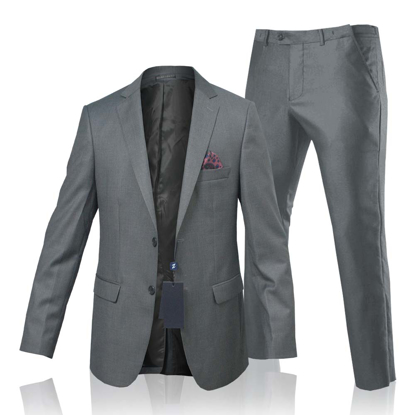Agrandir l'image de Costume Homme - 2 Pièces - 2 Boutons - Gris Souris Image de Costume Homme - 2 Pièces - 2 Boutons - Gris Souris