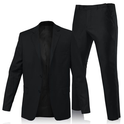 Image de Costume Homme - 2 Pièces - 2 Boutons - Noir