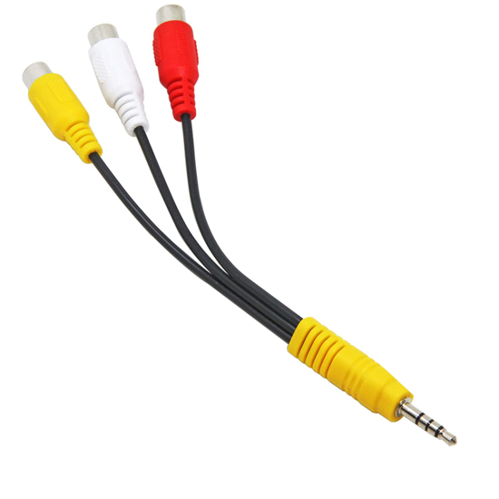 Image sur Adaptateur Câble Audio vidéo 3,5 mm mâle vers 3 RCA Femelle
