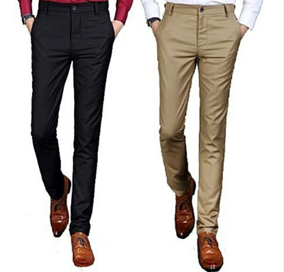 Image de Pantalons De Costume - 2 Pièces - Noir Et Kaki