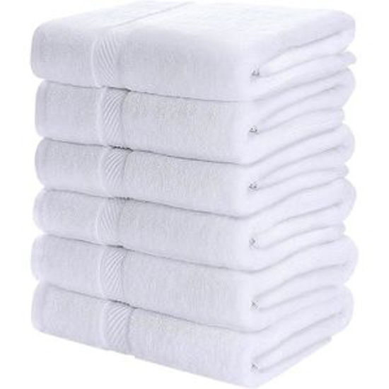 Image sur 1/2 douzaine serviettes blanches moyenne 140×70 cm
