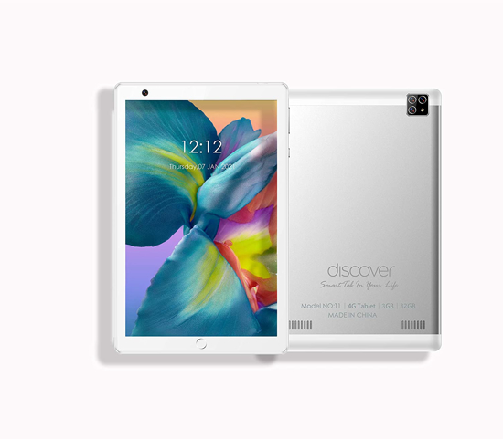 Image sur Discover T1 32Go ROM – 3Go RAM 8″ Tablette + Housse, Protecteur d'écran & Écouteur Bluetooth