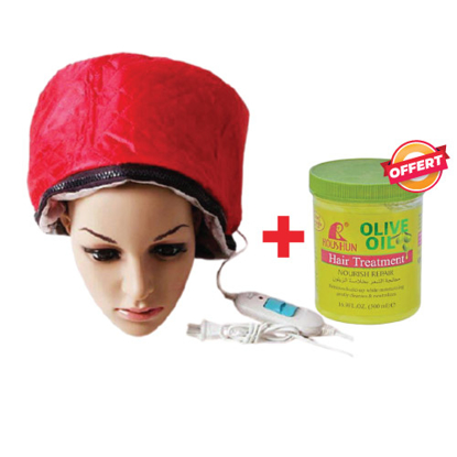 Agrandir l'image de Casque de soin des cheveux avec traitement thermique + 01 Boîte d'huile traitante OFFERTE Image de Casque de soin des cheveux avec traitement thermique + 01 Boîte d'huile traitante OFFERTE