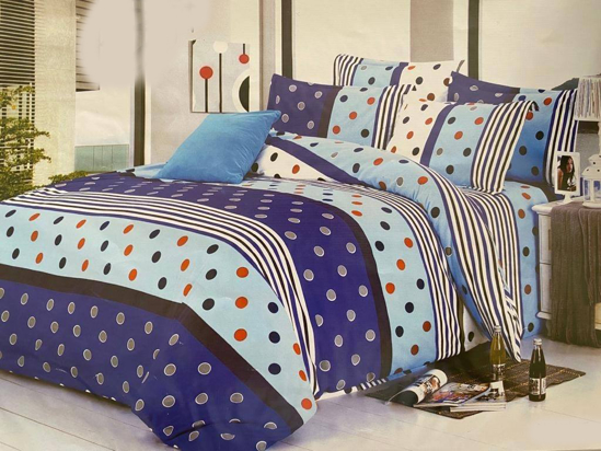 Image sur Draps En Coton Pour Lit 3 Places - Set De 2 Draps + 2 Taies