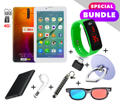 Agrandir l'image de Tablette c-idea – 2GB RAM -16GB Mémoire -WiFi & Bluetooth -Dual Caméra -Dual SIM - pochette et accessoires Image de Tablette c-idea – 2GB RAM -16GB Mémoire -WiFi & Bluetooth -Dual Caméra -Dual SIM - pochette et accessoires