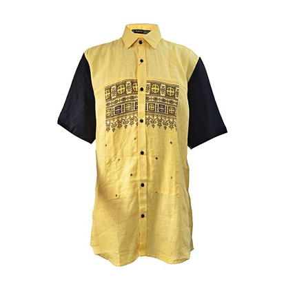 Agrandir l'image de Chemise B.Jones - 100% lin- Authentique - Courtes Manches - Afritude - Jaune Et Noir Image de Chemise B.Jones - 100% lin- Authentique - Courtes Manches - Afritude - Jaune Et Noir