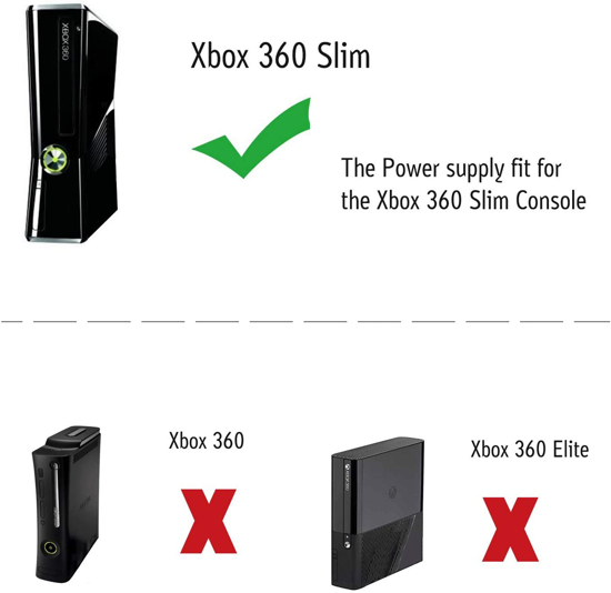 Image sur Alimentation Xbox 360 Slim, AC Adaptateur Secteur Brique Bloc Chargeur pour Xbox 360 Slim Console