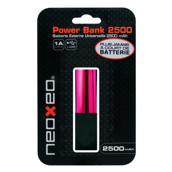 Image sur Power Bank - Neoxeo Lipstick - 2500mAh - Rose