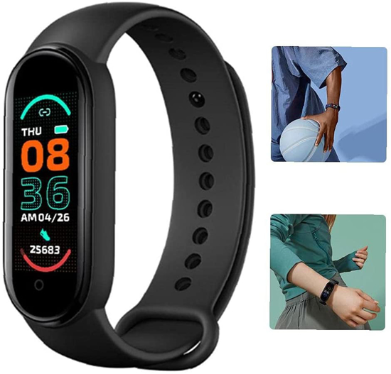 Image sur Smart Watch M6 Fitness Tracker Bracelet Watch Support Traffret cardiaque Pression artérielle IP67 Activité imperméable.