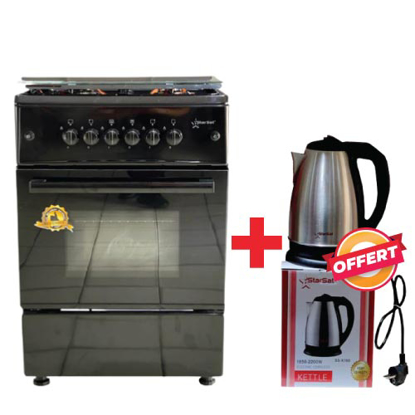 Agrandir l'image de Cuisinière à gaz Star Sat vitré - 60×60 cm - 4 foyers - 12 mois garantis Image de Cuisinière à gaz Star Sat vitré - 60×60 cm - 4 foyers - 12 mois garantis
