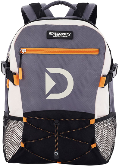 Image sur Sac à dos Discovery Multisport Backpack décontracté pour homme & femme - 29 x 20 x 40 cm - Gris/Noir et Orange