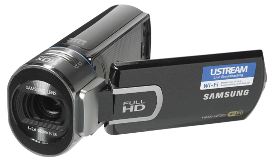 Image sur Camescope Samsung HMX-QF30 - 5.3 Mp - 1080/60i - Micro SD - Rotation - Full HD - SD CARD - Noir