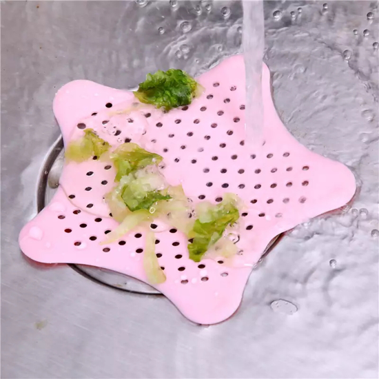 Image sur Crépine en forme d'étoile siphon de sol évier de cuisine filtre anti-blocage Silicone salle de bains vidange de sol évier de cuisine crépine
