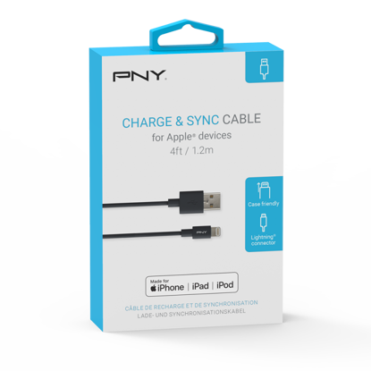 Image de Black Lightning Charge & Sync Cable - 4FT / 1,20m