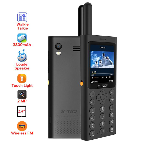 Image sur T1  X-Tigi  - 2.4" Tri SIM Talkie Walkie  - Téléphone - 64Mo - 2Mpx - Noir