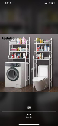 Agrandir l'image de Meuble de Rangement Pour salle de Bain - Plastique et Métal Image de Meuble de Rangement Pour salle de Bain - Plastique et Métal