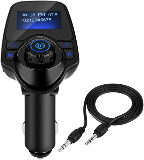 Image sur Transmetteur FM T11 Bluetooth Kit de Voiture Mains Libres Sans Fil Chargeur USB 5V/2.1A de Voiture Lecteur MP3 Transmetteur USB Chargeur USB