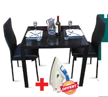 Image de Salle À Manger Démontable En Verre -Très Solide - Gris